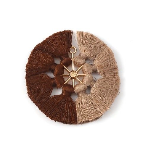 Pandantiv boho 53x5mm (maro beji)  DV.6007