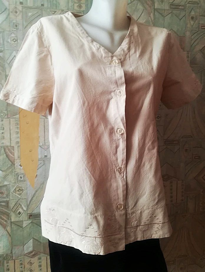bluza de in crem brodata