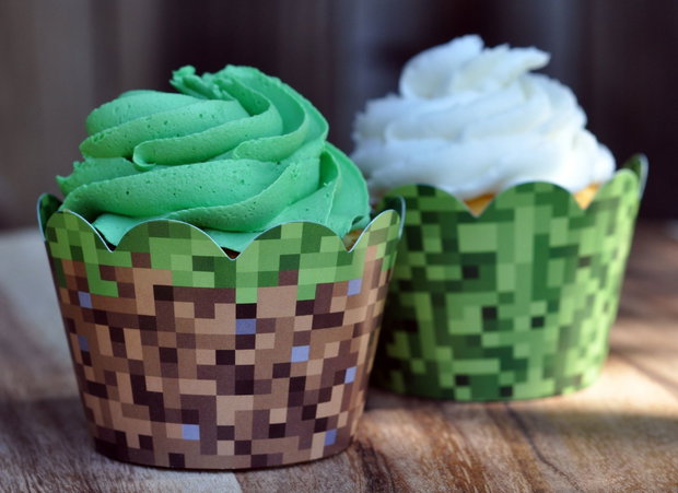 Învelitori brioșe Minecraft