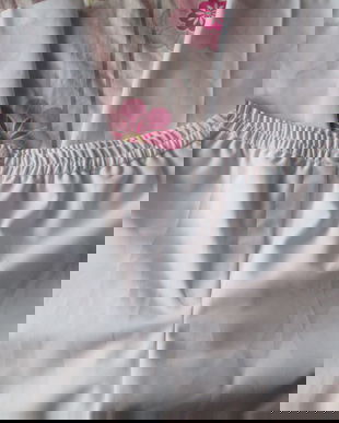 pantaloni albi de vara extralarge