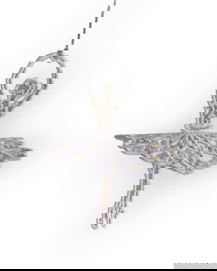 Balerina brodata - Decoratiune suspendabila