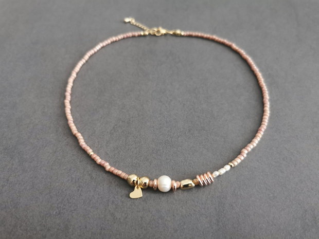 Colier cu perle de cultura si margele Toho CP26