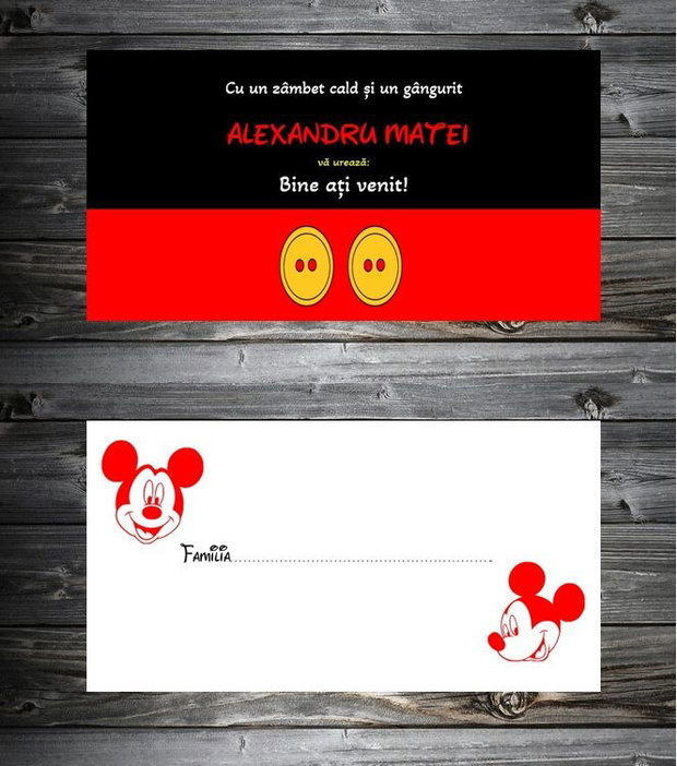 Set de decorațiuni tematice Mickey Mouse
