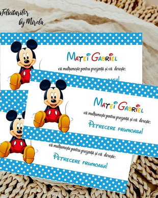 Plicuri bani botez Mickey mouse