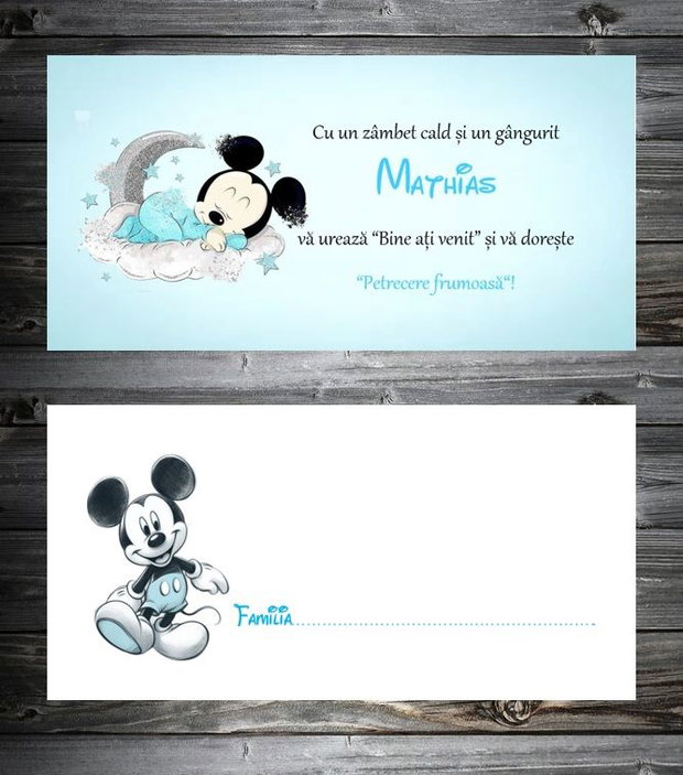 Plicuri bani botez Mickey mouse
