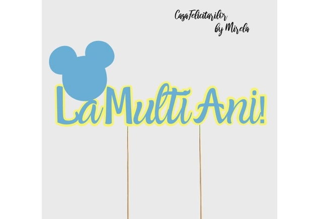 Topper tort Mickey mouse " La multi ani!"