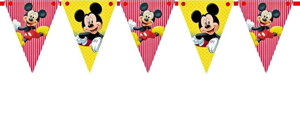 Ghirlandă personalizată Mickey Mouse decor botez, moț sau petreceri băieței
