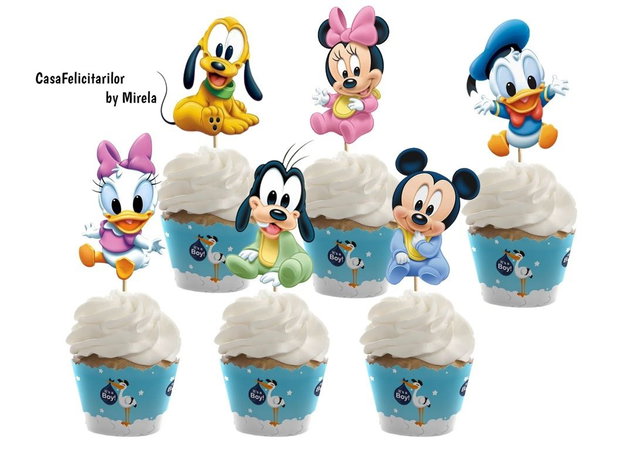 Ghirlandă personalizată Mickey Mouse decor botez, moț sau petreceri băieței