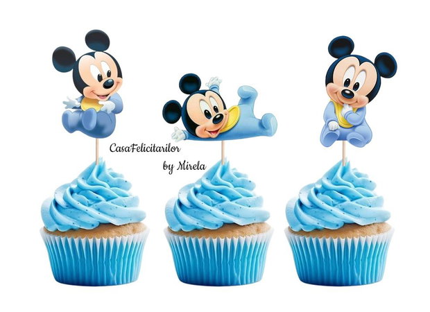 Ghirlandă personalizată Mickey Mouse decor botez, moț sau petreceri băieței