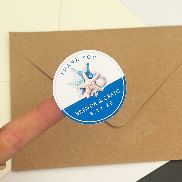 Sticker floral marturii sau invitatii, Sticker pesonalizat
