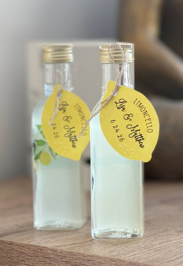 Etichete pentru Marturii Limoncello, Etichete Personalizate Nunta