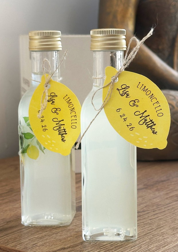 Etichete pentru Marturii Limoncello, Etichete Personalizate Nunta