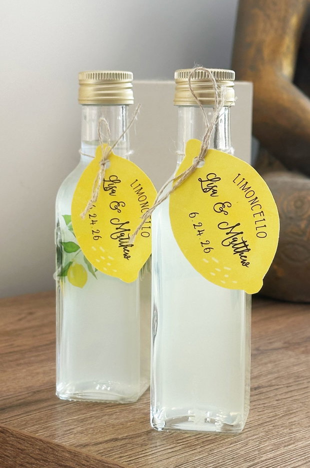 Etichete pentru Marturii Limoncello, Etichete Personalizate Nunta