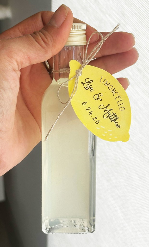 Etichete pentru Marturii Limoncello, Etichete Personalizate Nunta