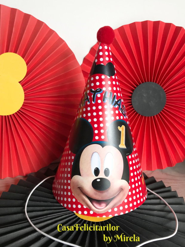 Coif petrecere Mickey mouse personalizat