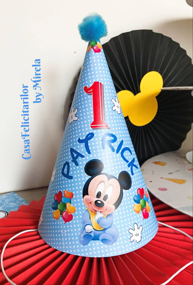 Coif petrecere Mickey mouse personalizat