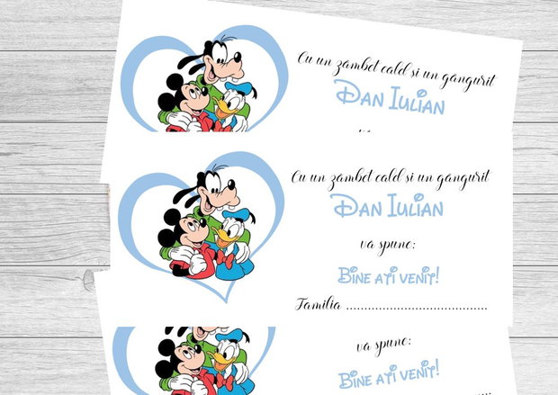 Plicicuri bani botez Mickey mouse