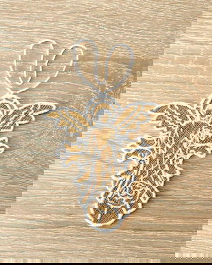 Inger Luna Ianuarie - ecoratiune Brodata de Iarna