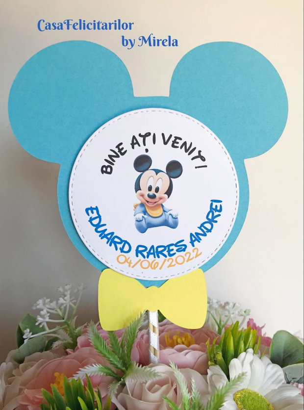 Decoratiune personalizata baby Mickey mouse