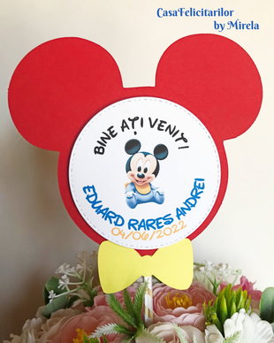 Decoratiune personalizata baby Mickey mouse