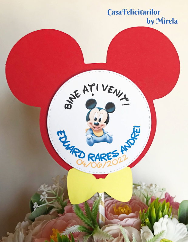 Decoratiune personalizata baby Mickey mouse