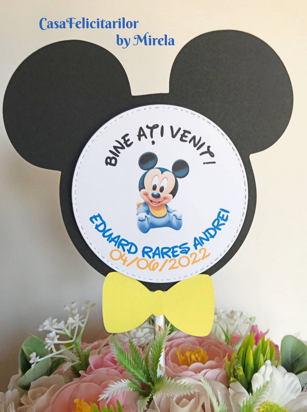 Decoratiune personalizata baby Mickey mouse