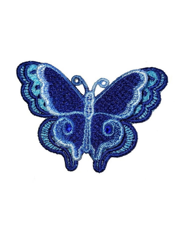 Brosa Fluture Albastru Dublu