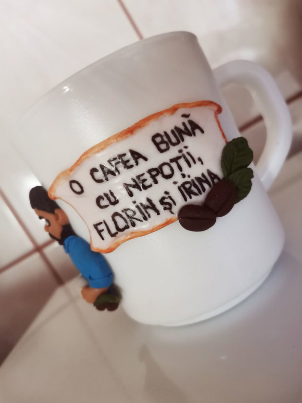 Cana personalizata fimo figurine