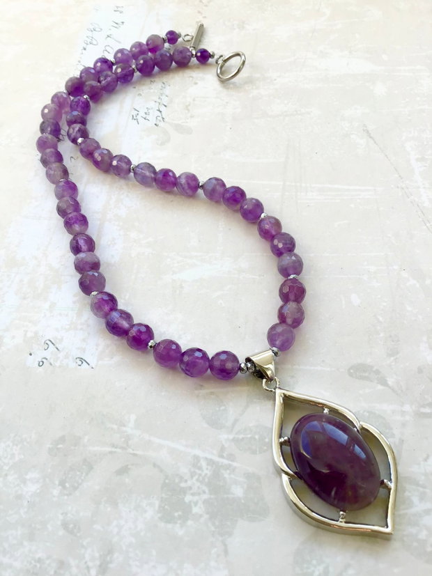Colier vintage ametist