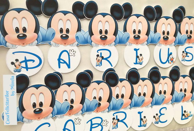 Coifuri petrecere gemeni Mickey mouse personalizate