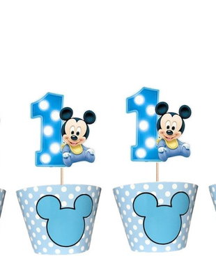 Toppere baby Mickey mouse cu cifra