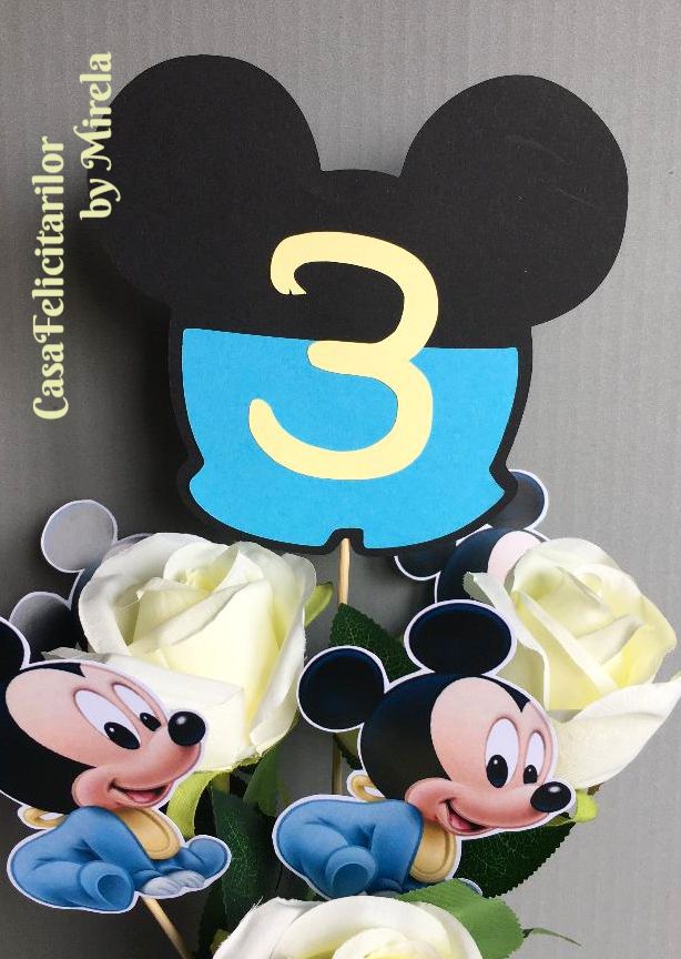 Invitatii botez gemeni Mickey mouse