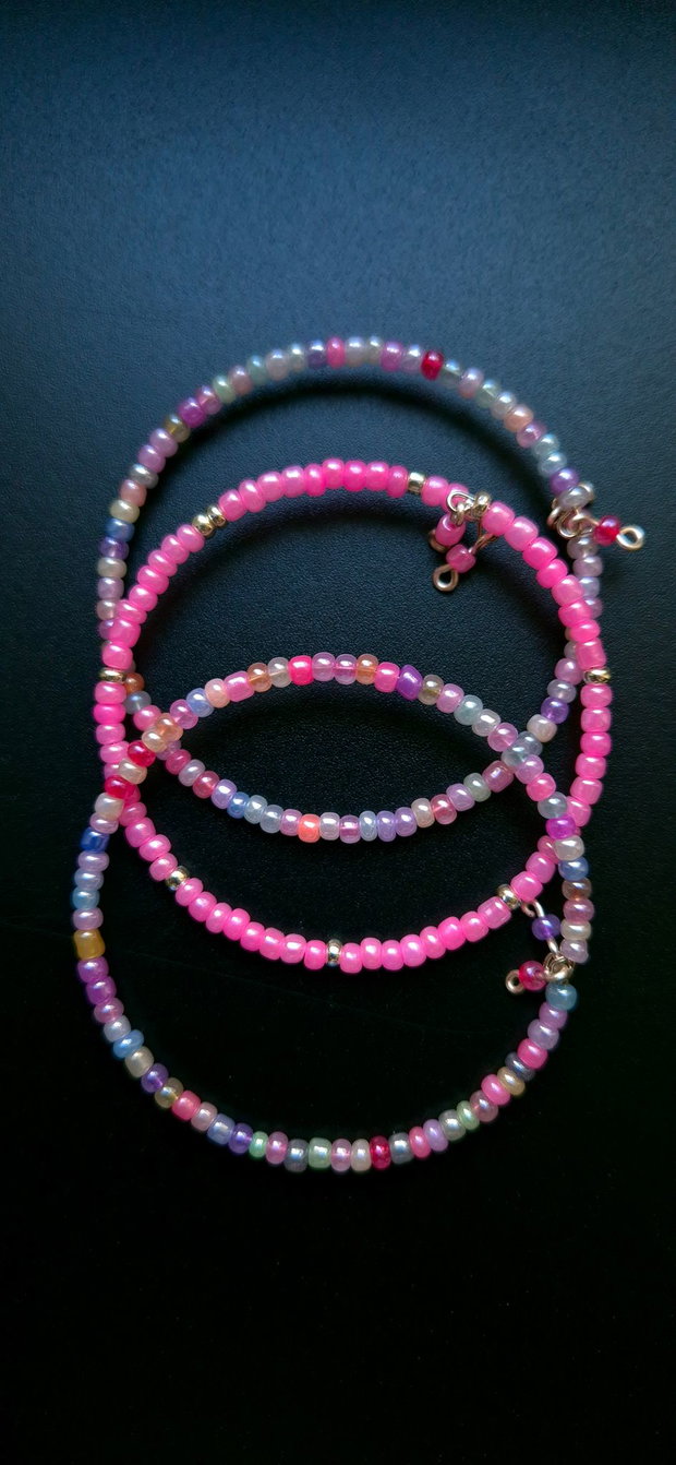 Set trei bratari ajustabile, colorate, pentru fetite