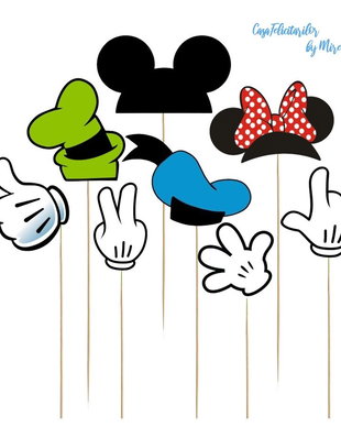 Mickey mouse si prietenii propsuri pentru fotografii