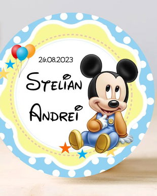 Etichete rotunde Baby Mickey Mouse