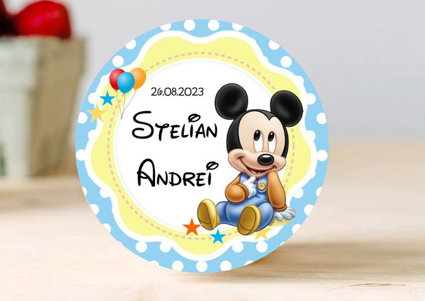 Etichete rotunde Baby Mickey Mouse