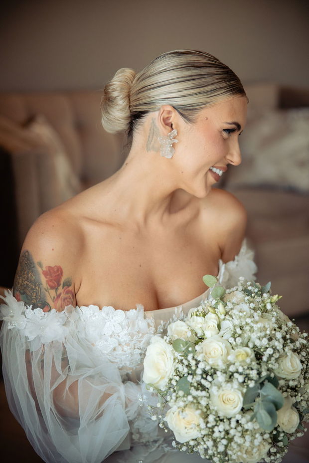 ALINA - Cercei florali cu cristale