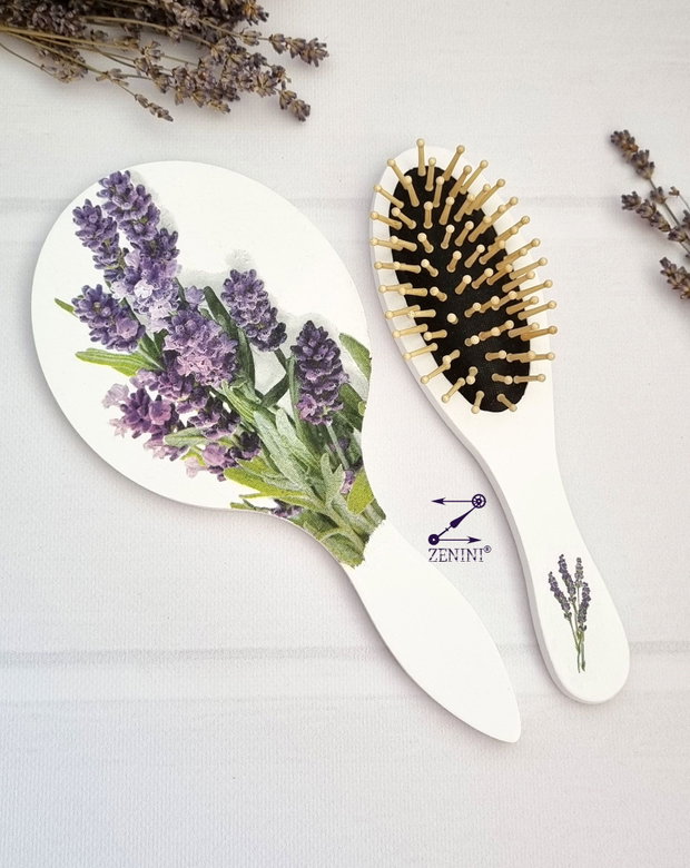 Set gatitul miresei lavanda, set mireasa lavanda, set perie si oglinda lavanda, set tava mireasa, set nunta lavanda, set shabby chic, tava mireasa