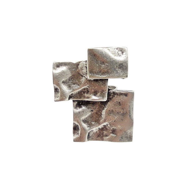 Inel reglabil din zamac- forme abstracte, finisaj antichizat, Inz080