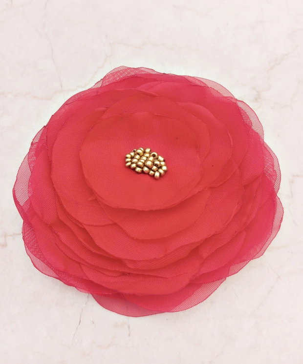Brosa floare rosie 11 cm