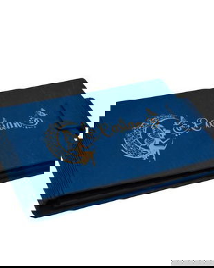 Album foto A5 personalizat, din lemn, Albastru, Piksel, GuestBook, Caiet amintiri copii, Zana pe Luna cu nume