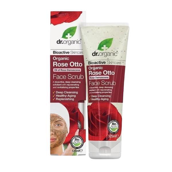 Exfoliant facial Bio Trandafiri Dr.Organic, 125 ml