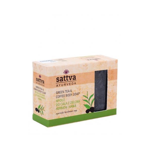 Sapun cu glicerina, cafea si ceai verde, &ndash; Sattva Ayurveda, 125gr
