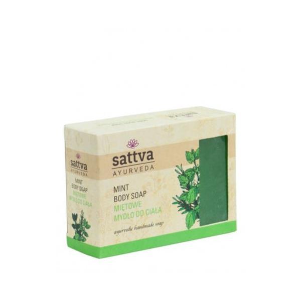 Sapun cu glicerina si menta, &ndash; Sattva Ayurveda, 125 gr