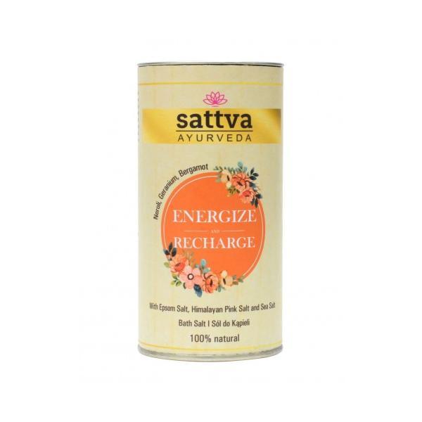 Sare de baie cu sare epsom, sare de mare, sare de Himalaya Energize &amp; Recharge, - Sattva, 300 g