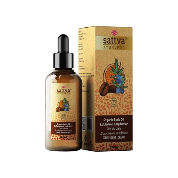 Ulei de corp cu cafea, ulei de portocale si masline, &ndash; Sattva Ayurveda, 100 ml