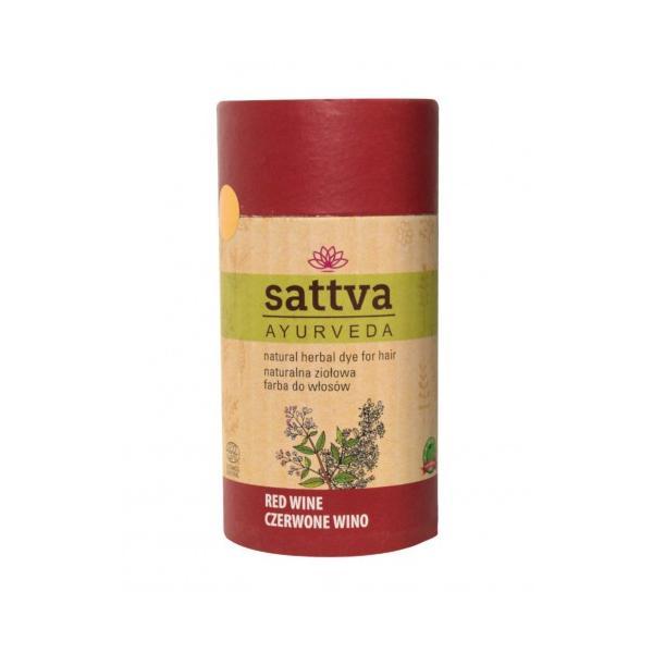 Vopsea de par Red Wine, &ndash; Sattva Ayurveda, 150 g