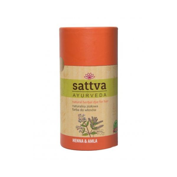Vopsea de par Henna si Amla, &ndash; Sattva Ayurveda, 150 g
