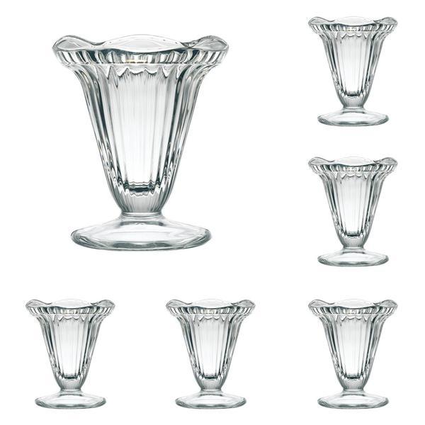 Set 6 cupe Cadette La Roch&eacute;re pentru inghetata sau desert, 6 x 20cl, sticla foarte rezistenta