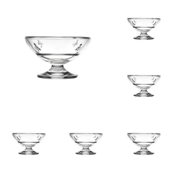 Set 6 cupe Abeille La Roch&eacute;re pentru inghetata sau desert, 6 x 20cl, sticla foarte rezistenta